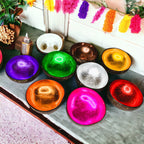 Coconut Rainbow Bowls Handcrafted Gold Leaf Polished Lacquered Eco Serve Bowls