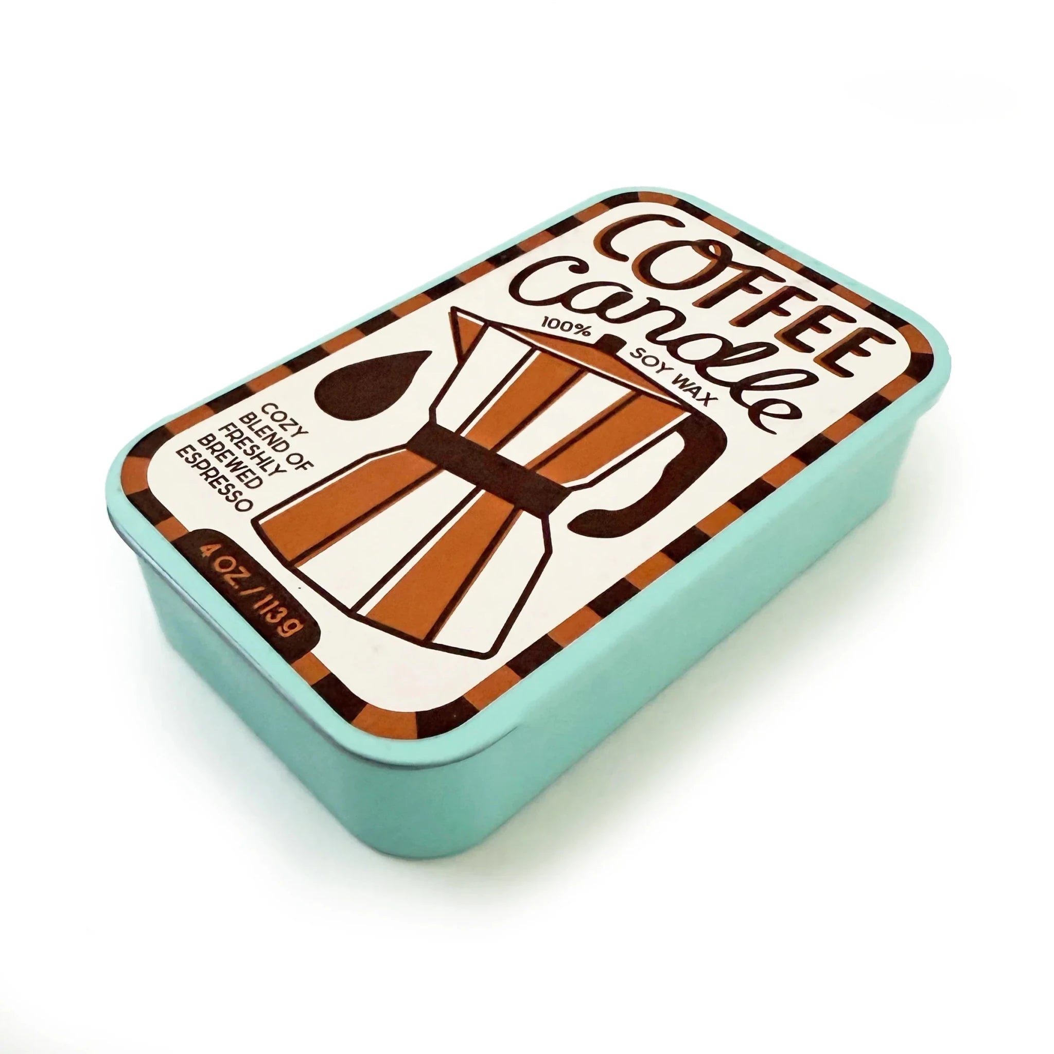 Coffee Espresso Sardine Tin Soy Candle - Che Cose Belle