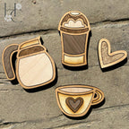 Coffee Wood Magnet Set - Che Cose Belle