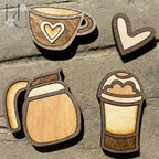 Coffee Wood Magnet Set - Che Cose Belle