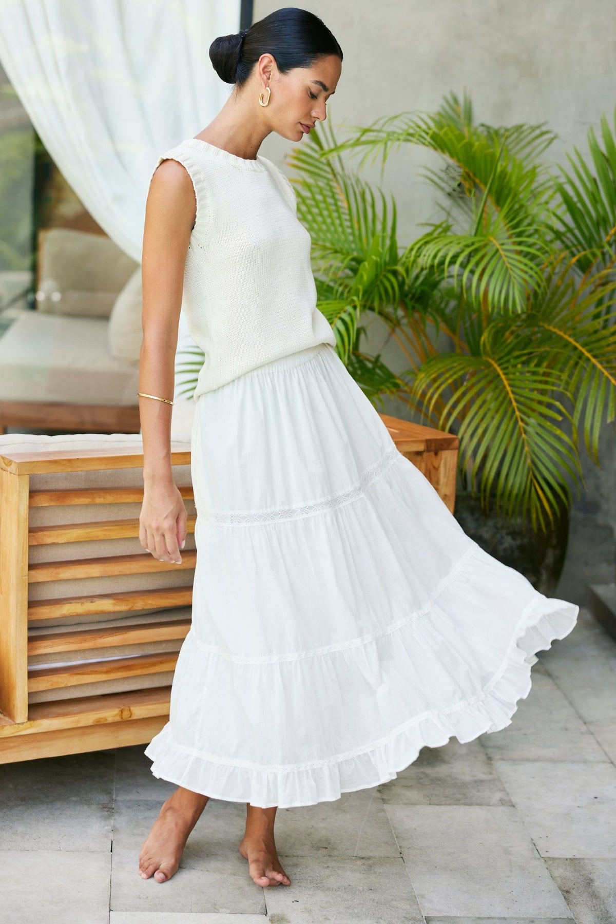Colette Skirt in Off White - Che Cose Belle