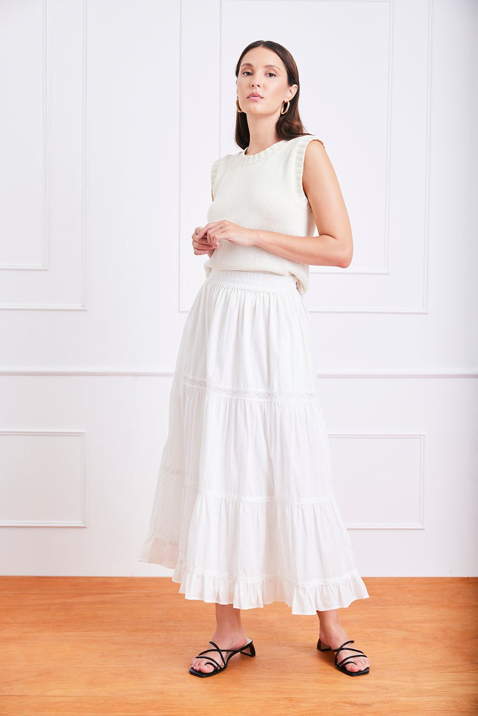 Colette Skirt in Off White - Che Cose Belle