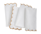 Scalloped Edge Linen Napkins