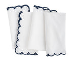Scalloped Edge Linen Napkins