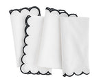 Scalloped Edge Linen Napkins