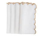 Scalloped Edge Linen Napkins