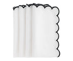 Scalloped Edge Linen Napkins