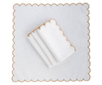 Scalloped Edge Linen Napkins