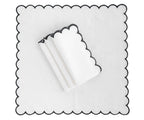 Scalloped Edge Linen Napkins