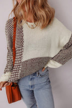 Colorblock Tie - Back Drop Shoulder Sweater - Che Cose Belle