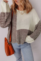 Colorblock Tie - Back Drop Shoulder Sweater - Che Cose Belle