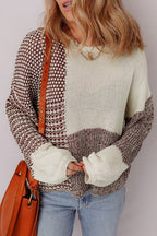 Colorblock Tie - Back Drop Shoulder Sweater - Che Cose Belle