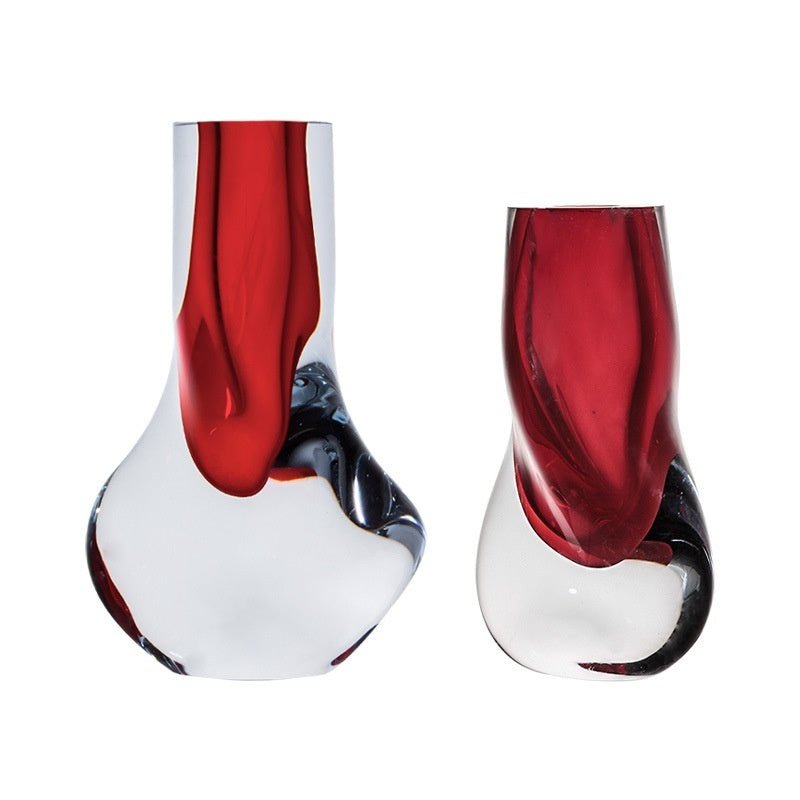 Colored Glass Vase Ornament Dining Table Flower Arrangement Decoration - Che Cose Belle