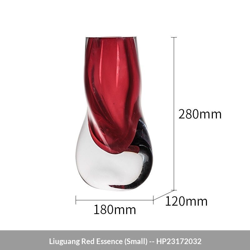 Colored Glass Vase Ornament Dining Table Flower Arrangement Decoration - Che Cose Belle