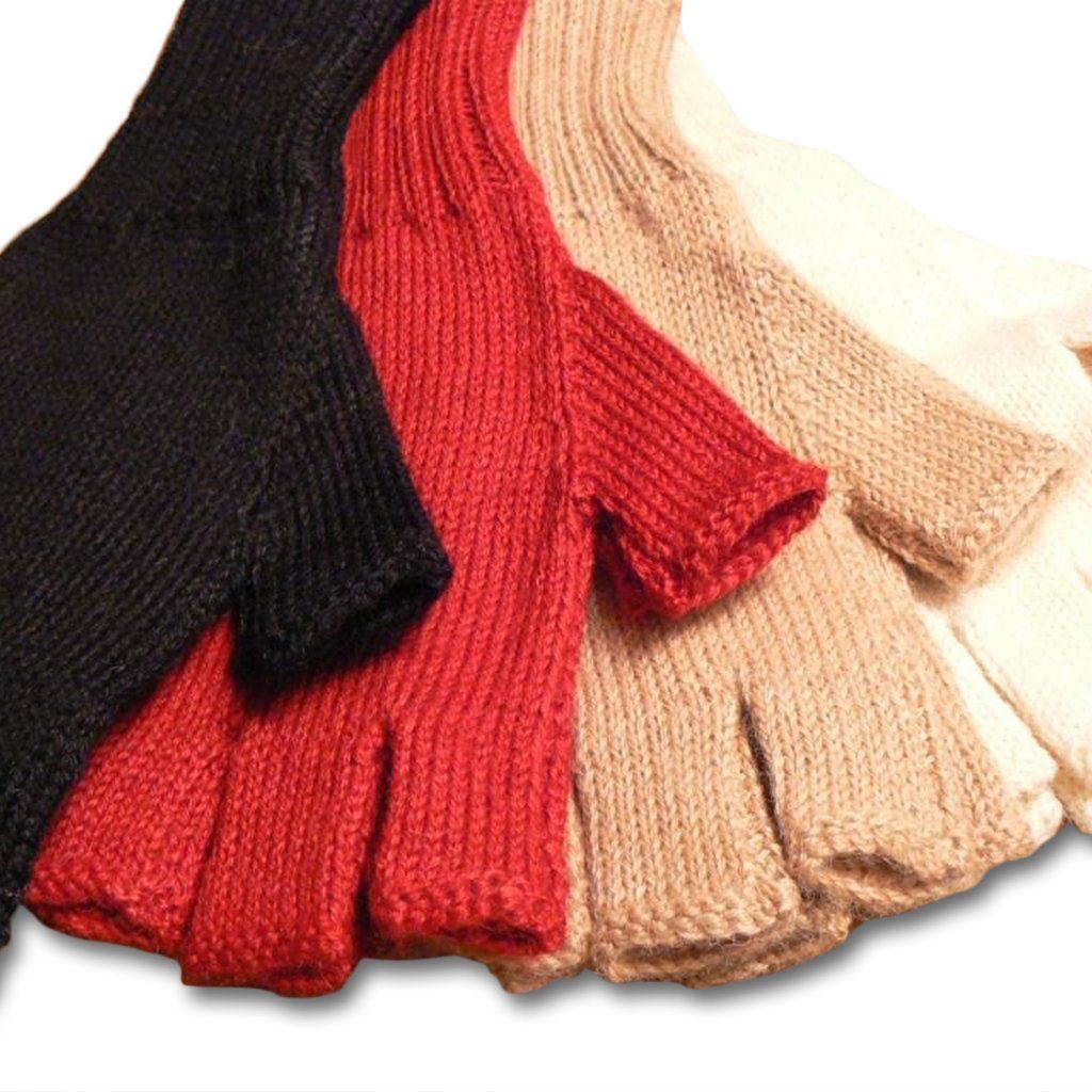 Colorful 100% Alpaca Fingerless Knit Alpaca Gloves - Che Cose Belle
