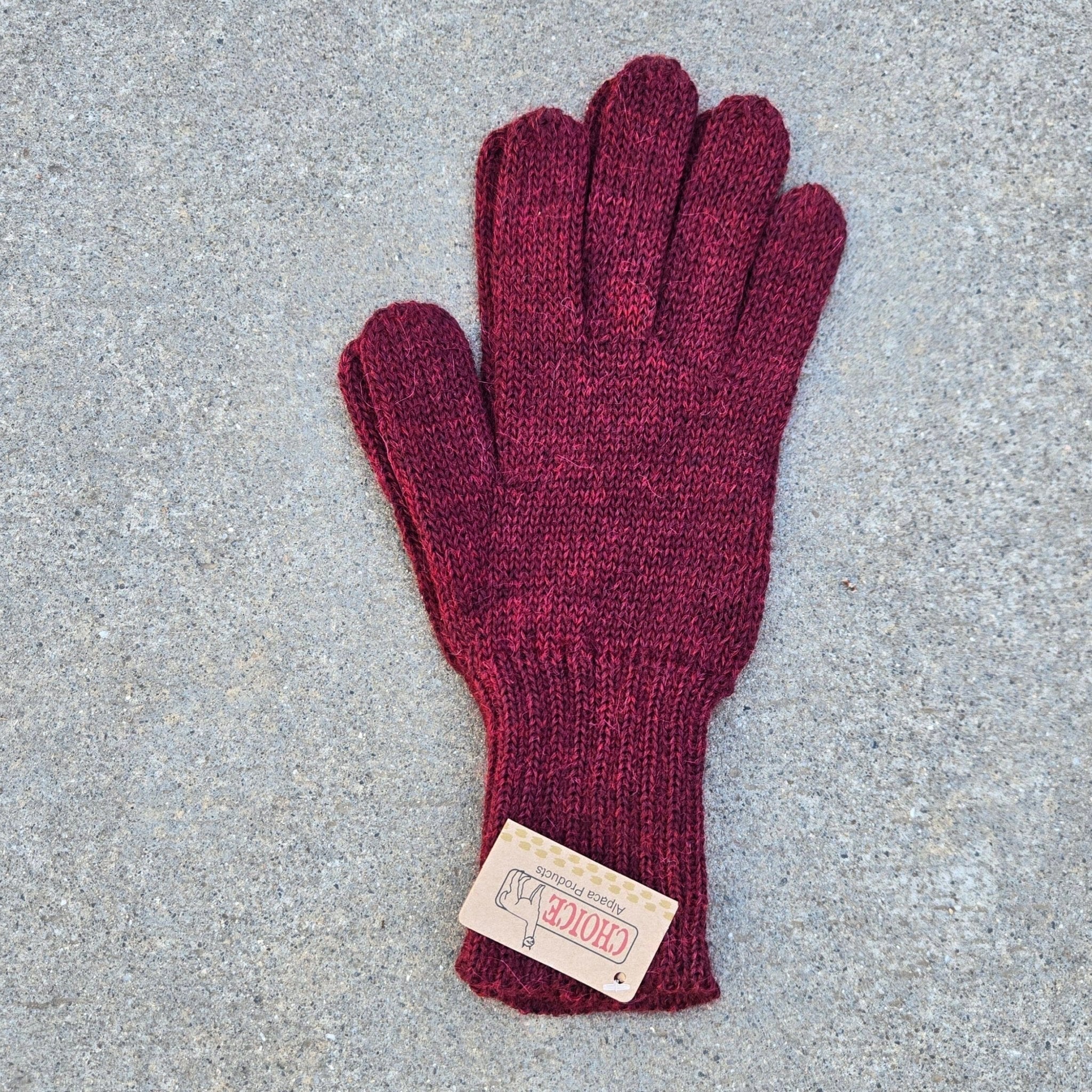 Colorful 100% Alpaca Full Fingered Knit Alpaca Gloves - Che Cose Belle