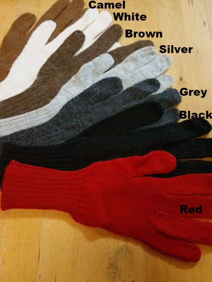 Colorful 100% Alpaca Full Fingered Knit Alpaca Gloves - Che Cose Belle