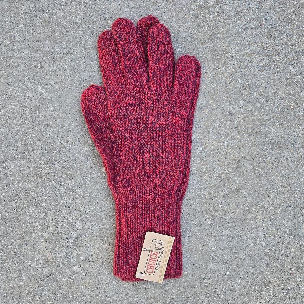 Colorful 100% Alpaca Full Fingered Knit Alpaca Gloves - Che Cose Belle