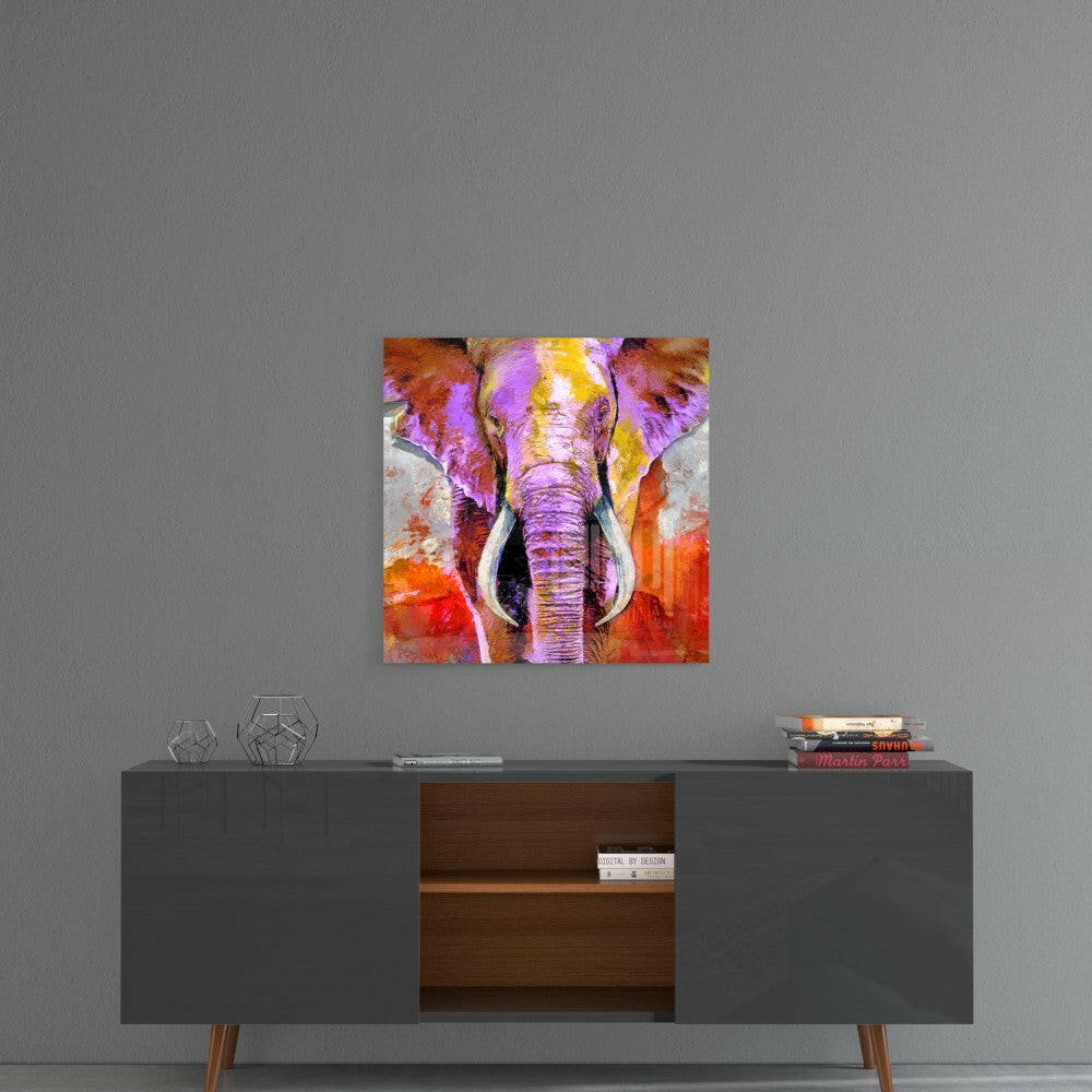 Colorful Elephant Glass Wall Art - Che Cose Belle
