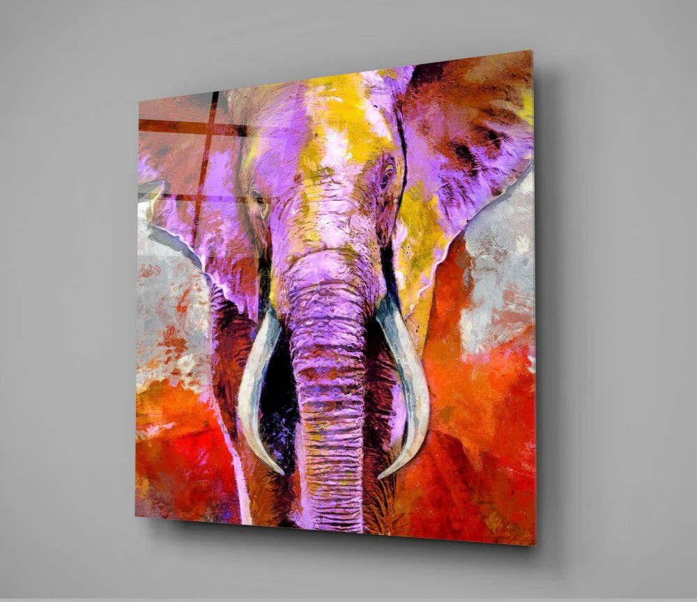 Colorful Elephant Glass Wall Art - Che Cose Belle