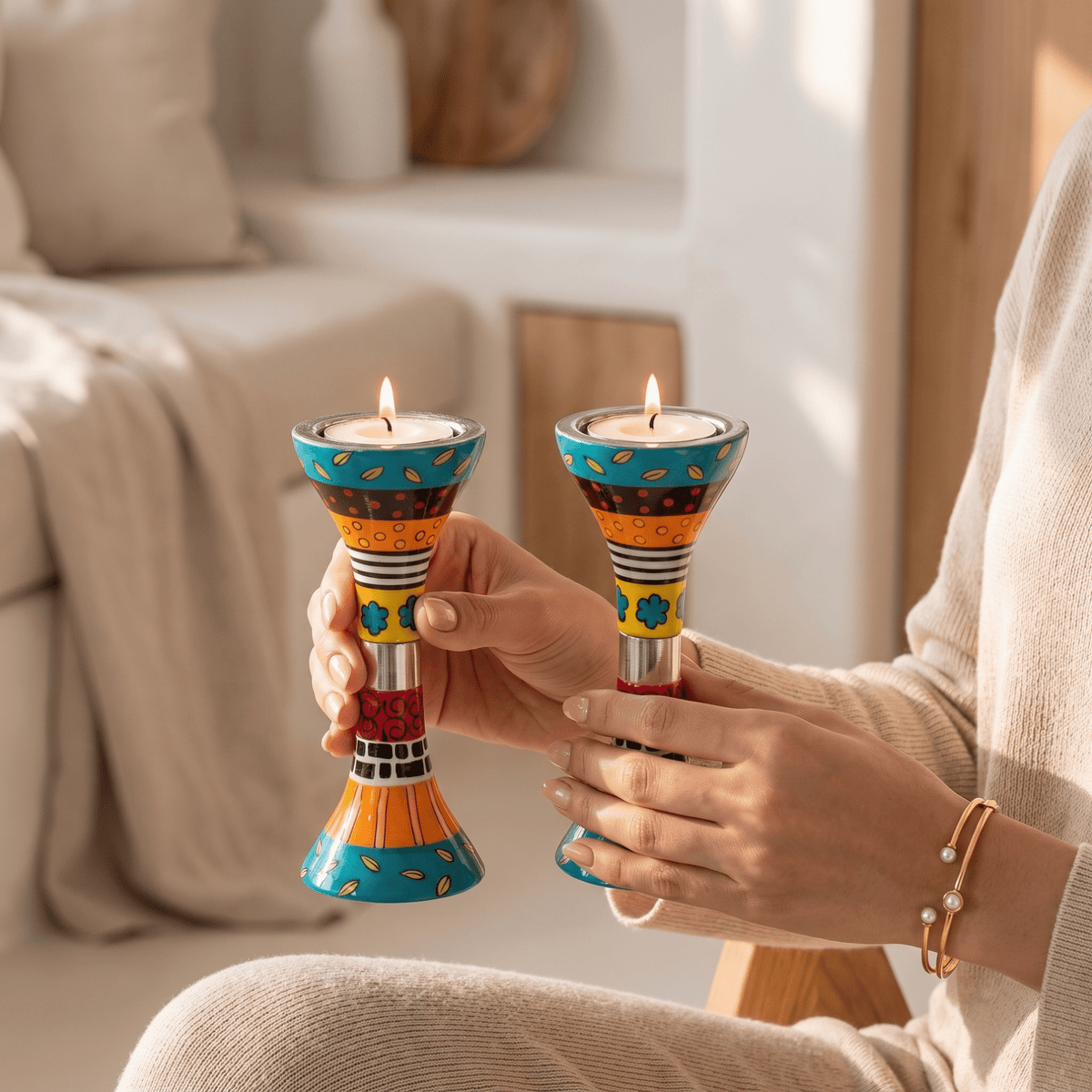 Colorful Handmade Candle Holder – Premium Short Series - Che Cose Belle