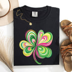 Colorful, Painted, St Patrick's Day, Shamrock, Clover, Lucky, Leprechaun Tshirt Comfort Colors T-Shirt - Che Cose Belle