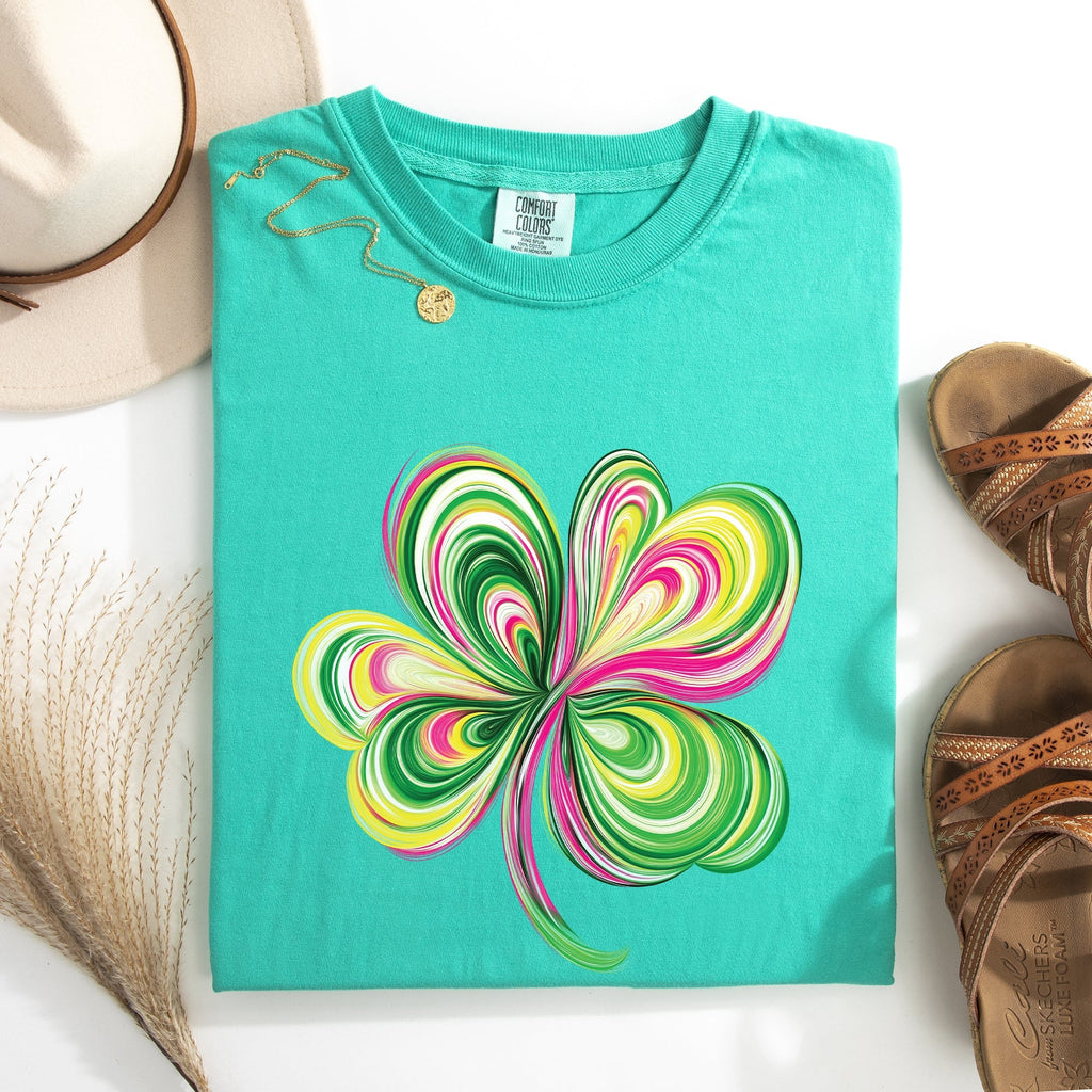 Colorful, Painted, St Patrick's Day, Shamrock, Clover, Lucky, Leprechaun Tshirt Comfort Colors T-Shirt - Che Cose Belle