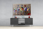Colorful Zebras Glass Wall Art - Che Cose Belle