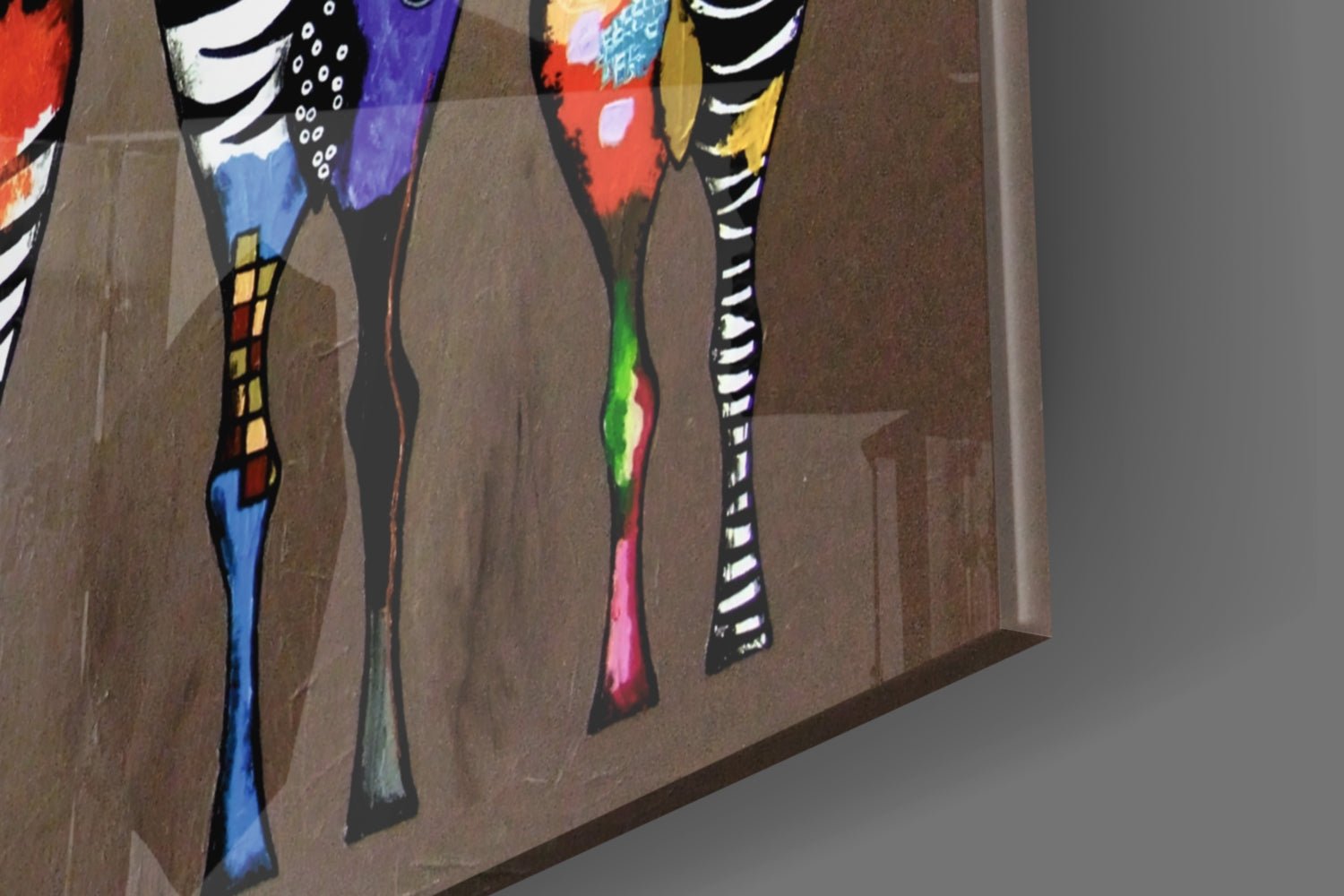 Colorful Zebras Glass Wall Art - Che Cose Belle