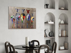 Colorful Zebras Glass Wall Art - Che Cose Belle