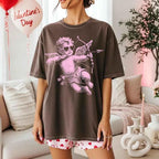 Comfort Colors Halftone Cupid V-Day Tee – Pixel Art Valentine T-shirt - Che Cose Belle