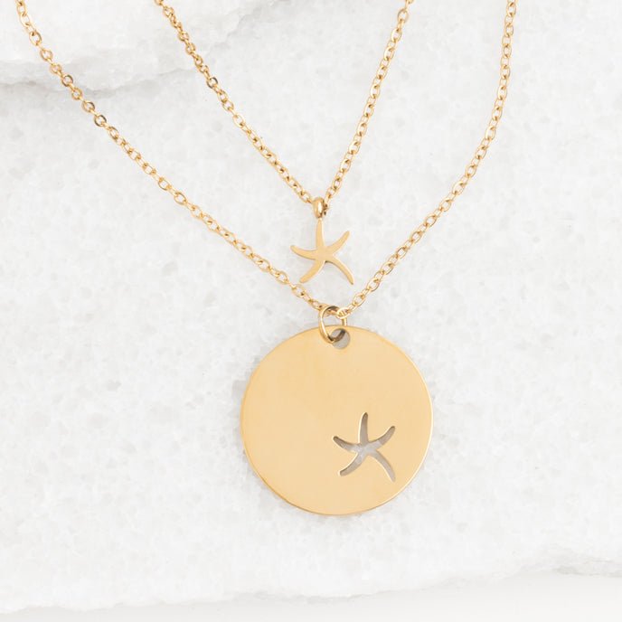 Community Gold Starfish Necklace Set - Che Cose Belle