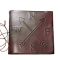 Compass 7x7 Artist Handmade Leather Journal - Che Cose Belle