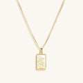 Compassionate Approach - White Enamel Pisces Card Necklace - Che Cose Belle