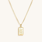 Compassionate Approach - White Enamel Pisces Card Necklace - Che Cose Belle