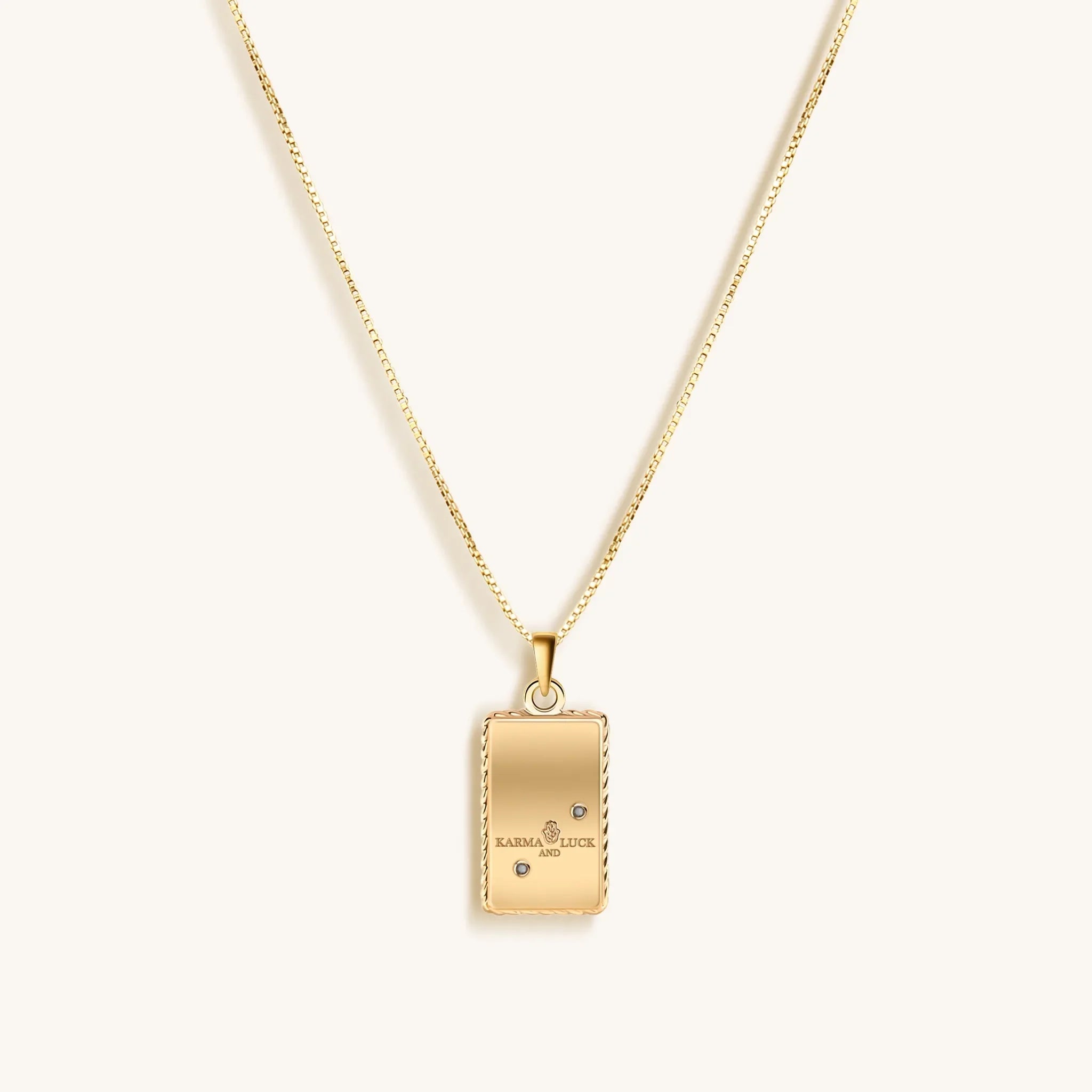 Compassionate Approach - White Enamel Pisces Card Necklace - Che Cose Belle