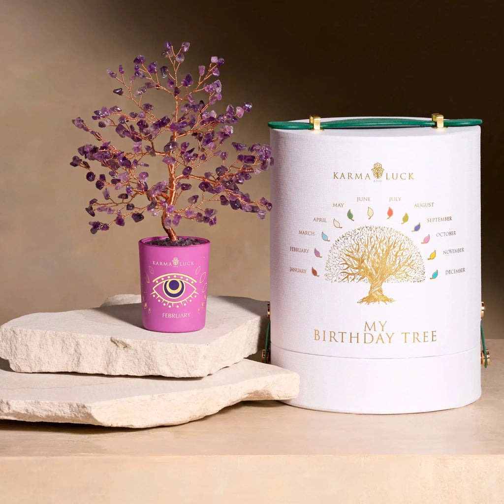 Compassionate Vibration Amethyst February Birthday Tree - Che Cose Belle