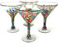 Confetti Carmen Design Margarita Glasses - Martini Style - Set of 4 - Che Cose Belle