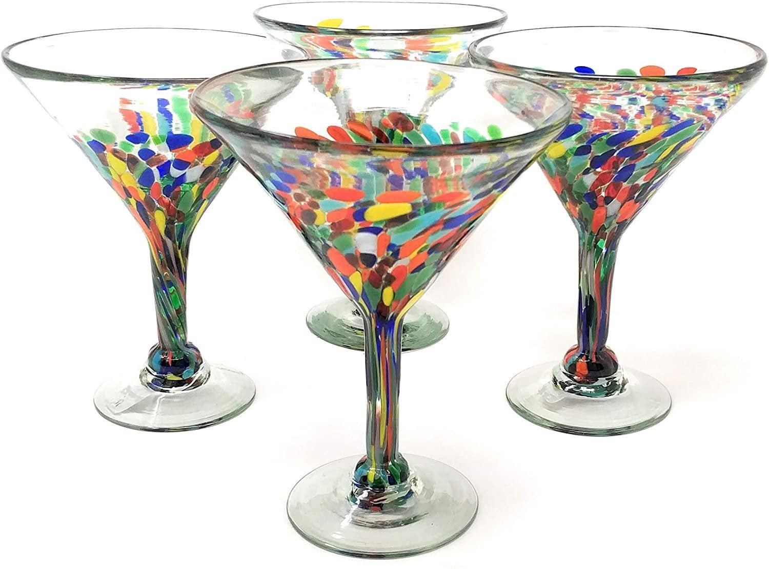 Confetti Carmen Design Margarita Glasses - Martini Style - Set of 4 - Che Cose Belle