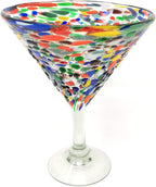 Confetti Rock Modern Margarita Glasses - Martini Style - Set of 4 - Che Cose Belle