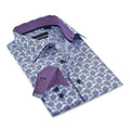 Contrast Collar Button - Up Shirt // Navy + Burgundy - Contemporary Fit - Contrast trimming - Che Cose Belle