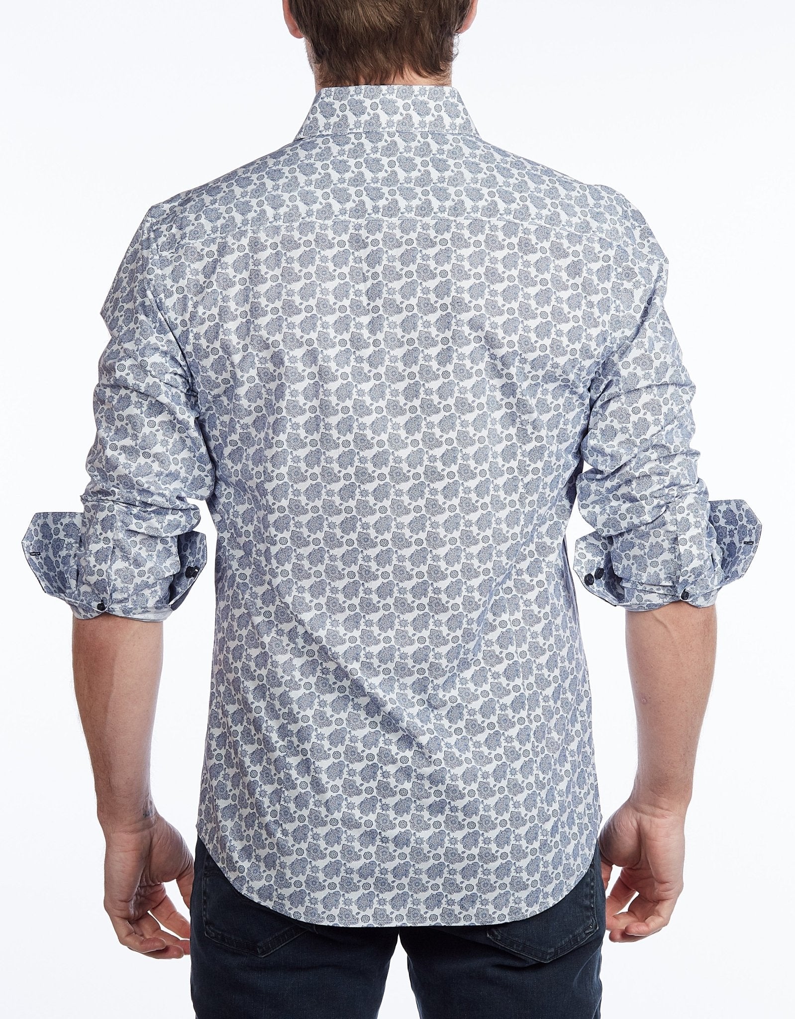 Contrast Collar Button - Up Shirt // Navy - Contemporary Fit - Contrast trimming - final sale - Che Cose Belle