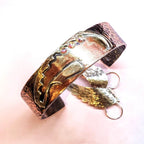 Copper Sculpted Angel Wing Frame Cuff Bracelet - Che Cose Belle