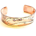 Copper Sculpted Angel Wing Frame Cuff Bracelet - Che Cose Belle