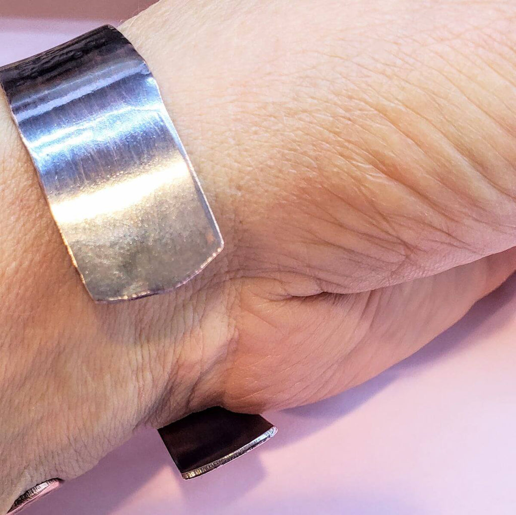 Copper Sculpted Angel Wing Frame Cuff Bracelet - Che Cose Belle