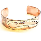 Copper Sculpted Angel Wing Frame Cuff Bracelet - Che Cose Belle
