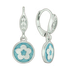 Eau Enamel Flower Earrings