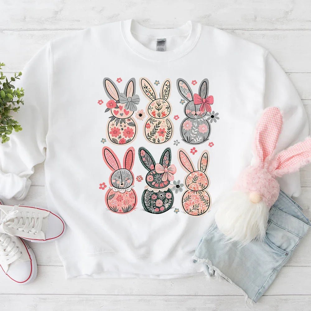 Coquette Easter Bunny Floral Sweatshirts - Che Cose Belle
