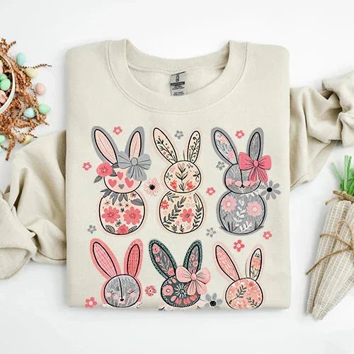 Coquette Easter Bunny Floral Sweatshirts - Che Cose Belle