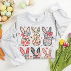 Coquette Easter Bunny Floral Sweatshirts - Che Cose Belle